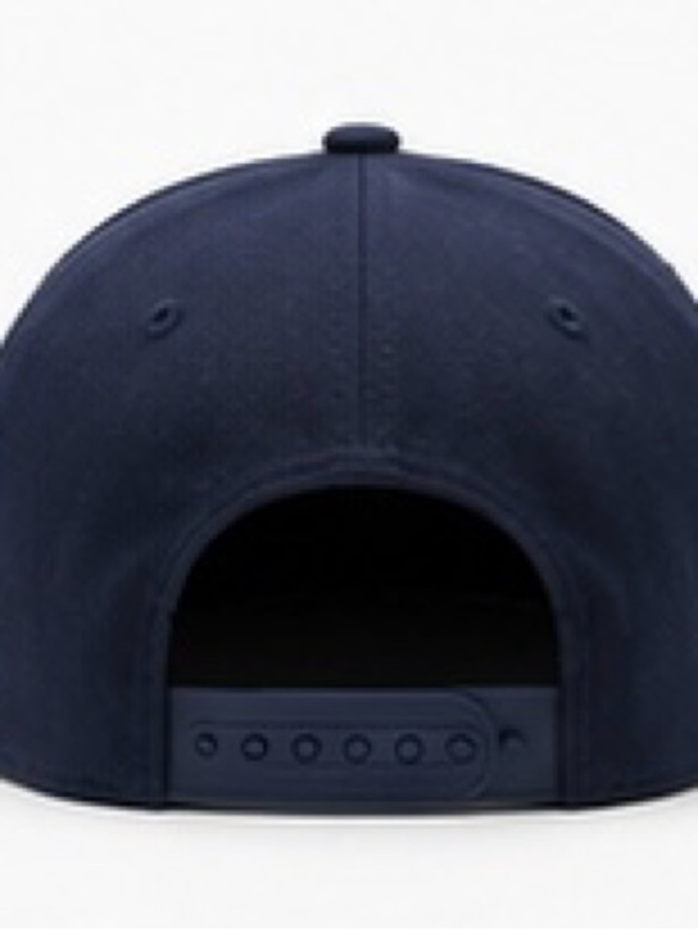 Navy Blue Blank Snapback Hat Flat Bill High Crown 6 Panel Adjustable Cap - Picture 4 of 4